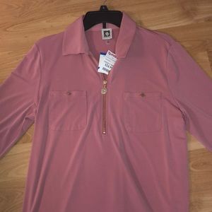 Anne Klein half zip Womens dress shirt
